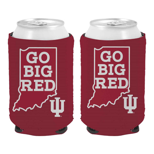 Indiana Hoosiers Go Big Red Crimson Coozie - Full View