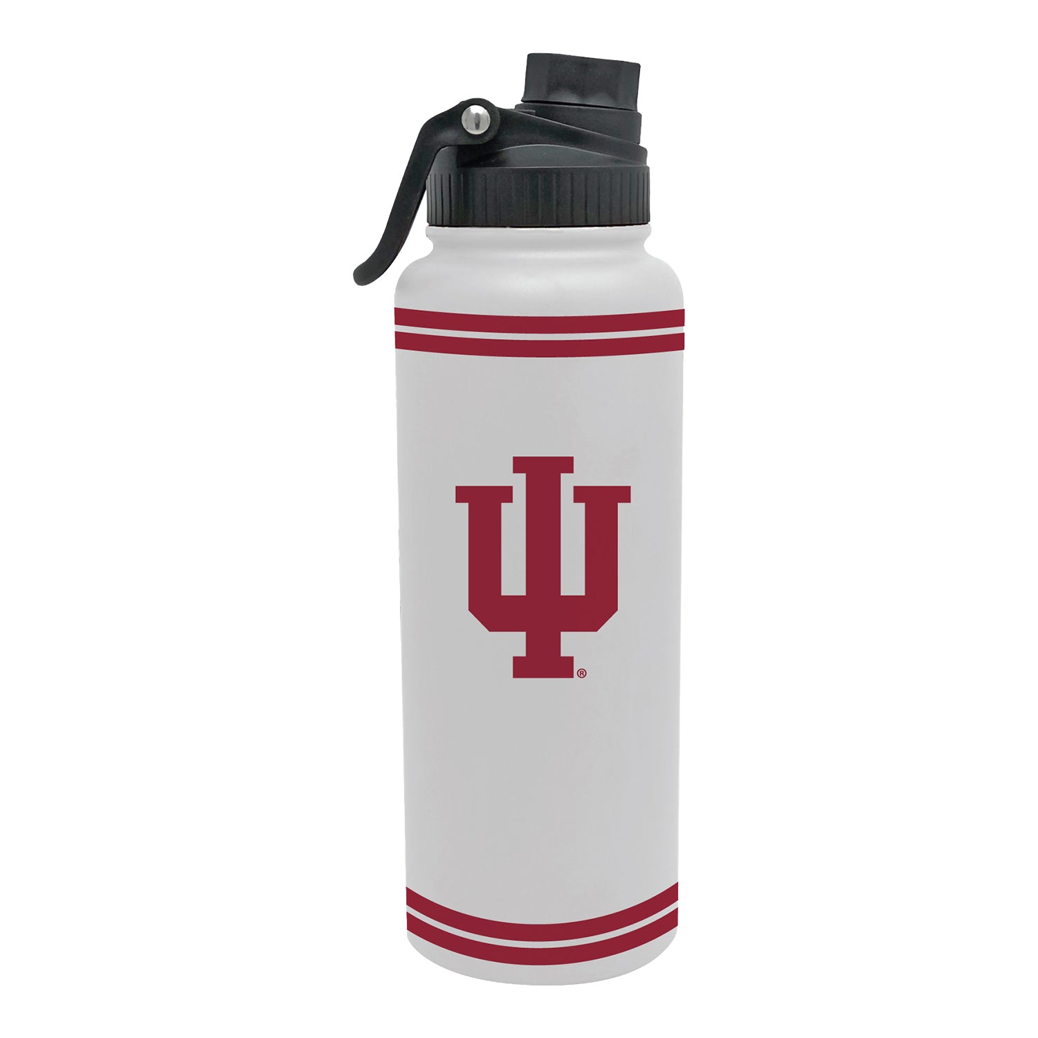 Indiana Hoosiers 34oz Logo Water Bottle - Front View