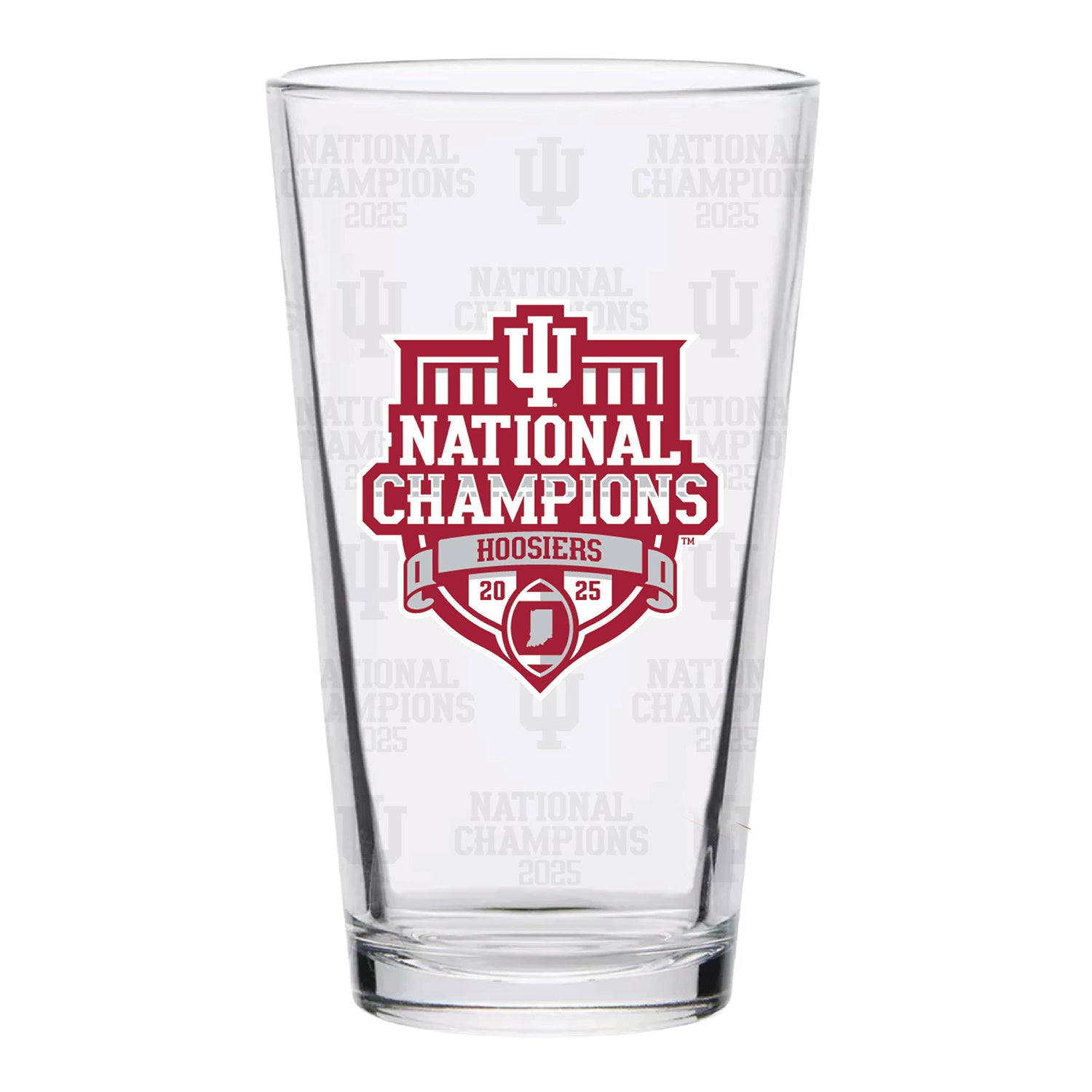 Indiana Hoosiers Indigo Falls 2025 College Football Playoff Champs Pint Glass
