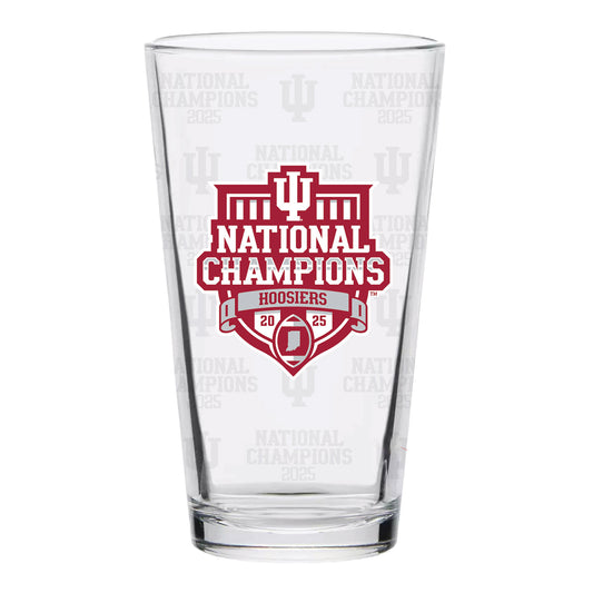 Indiana Hoosiers Indigo Falls 2025 College Football Playoff Champs Pint Glass