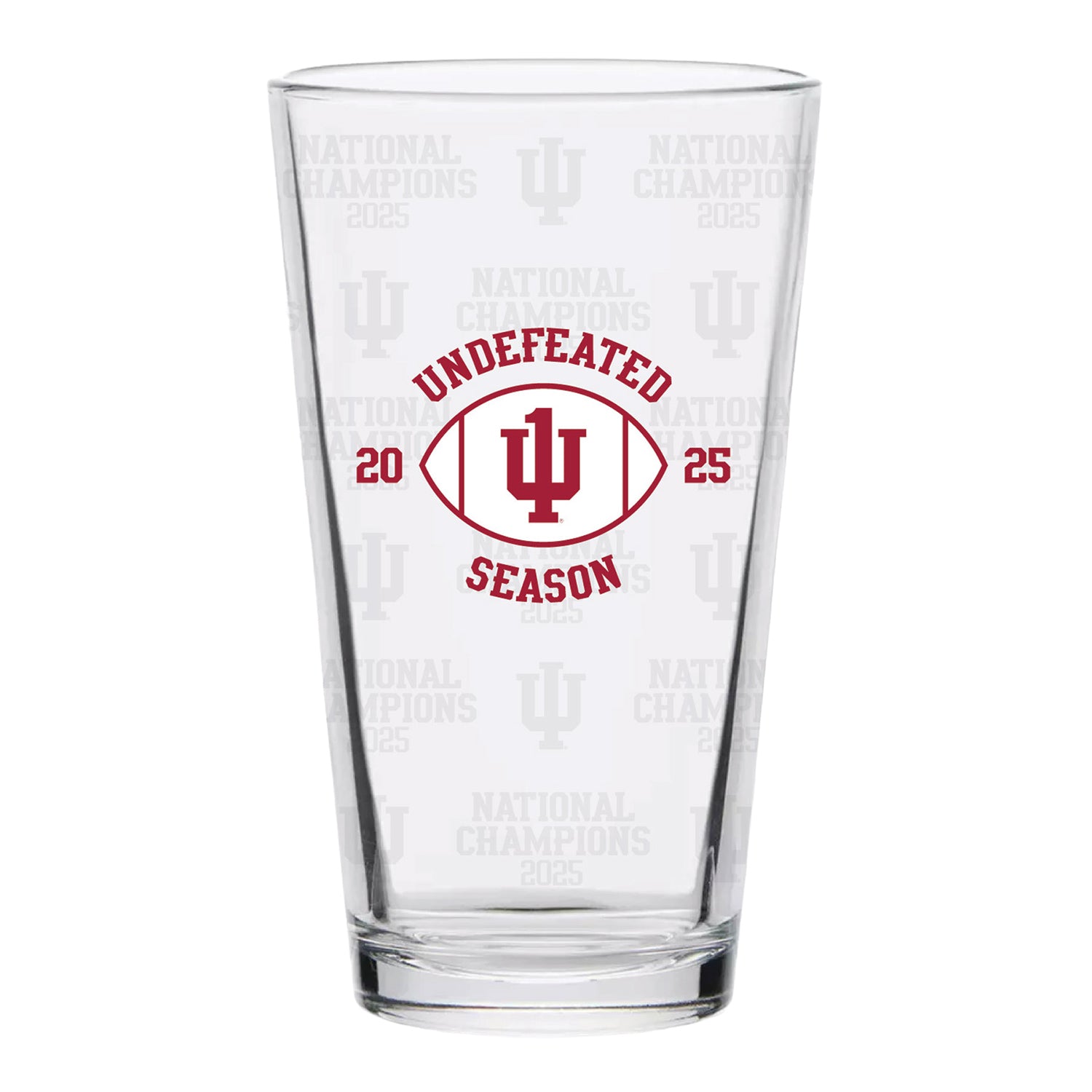 Indiana Hoosiers Indigo Falls 2025 College Football Playoff Champs Pint Glass