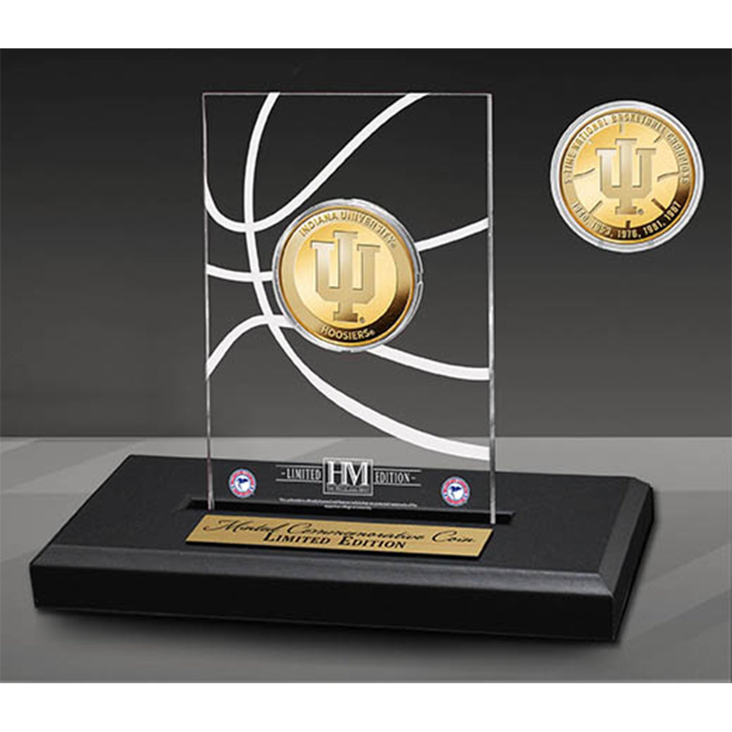 Indiana University Hoosiers Gold Coin in Acrylic Display