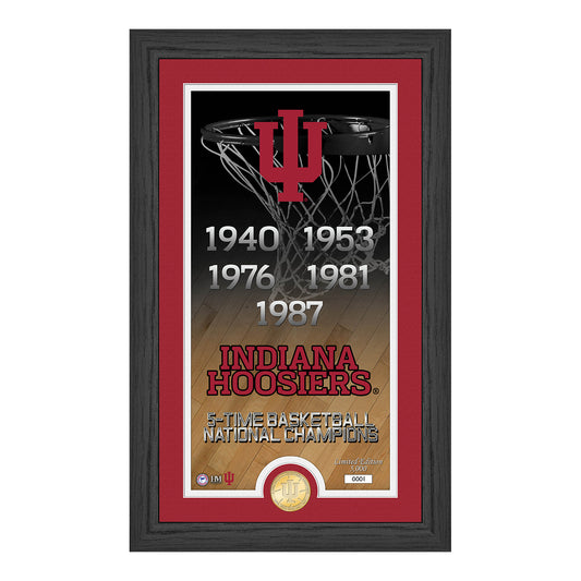 Indiana Hoosiers 5 Time Basketball National Champions Bronze Coin Photo Mint