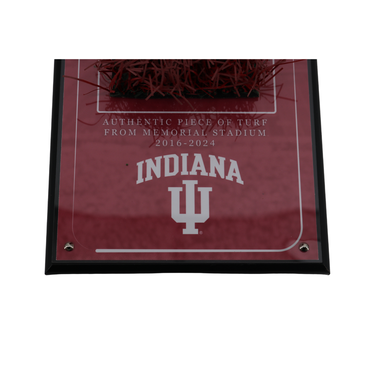Indiana University Authentic Piece of Memorial Stadium Turf Plaque