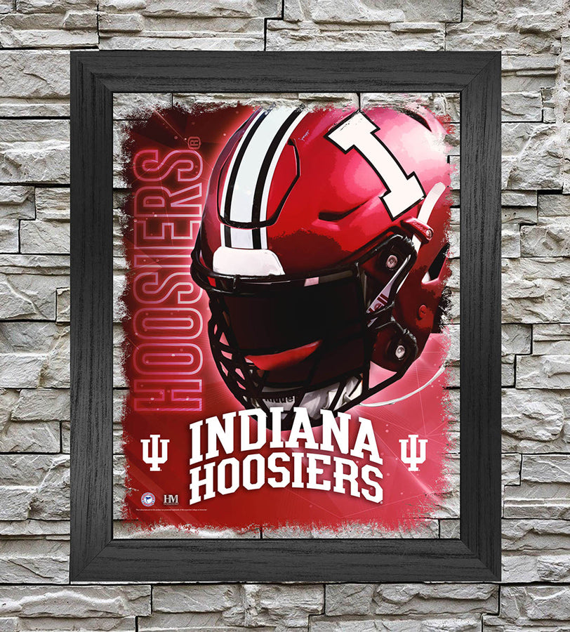 Indiana University Football Helmet Acrylic Glass Frame
