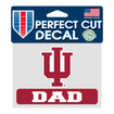 Indiana Hoosiers 4" x 5" Dad Decal - Front View