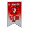 Indiana Hoosiers Basketball Championship Banner Hat Pin - Front View