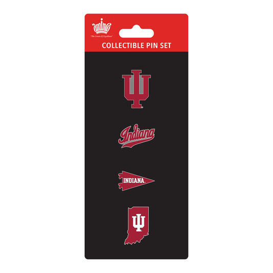 Indiana Hoosiers 4-Pack Collectible Crimson Hatpin Set - Front VIew