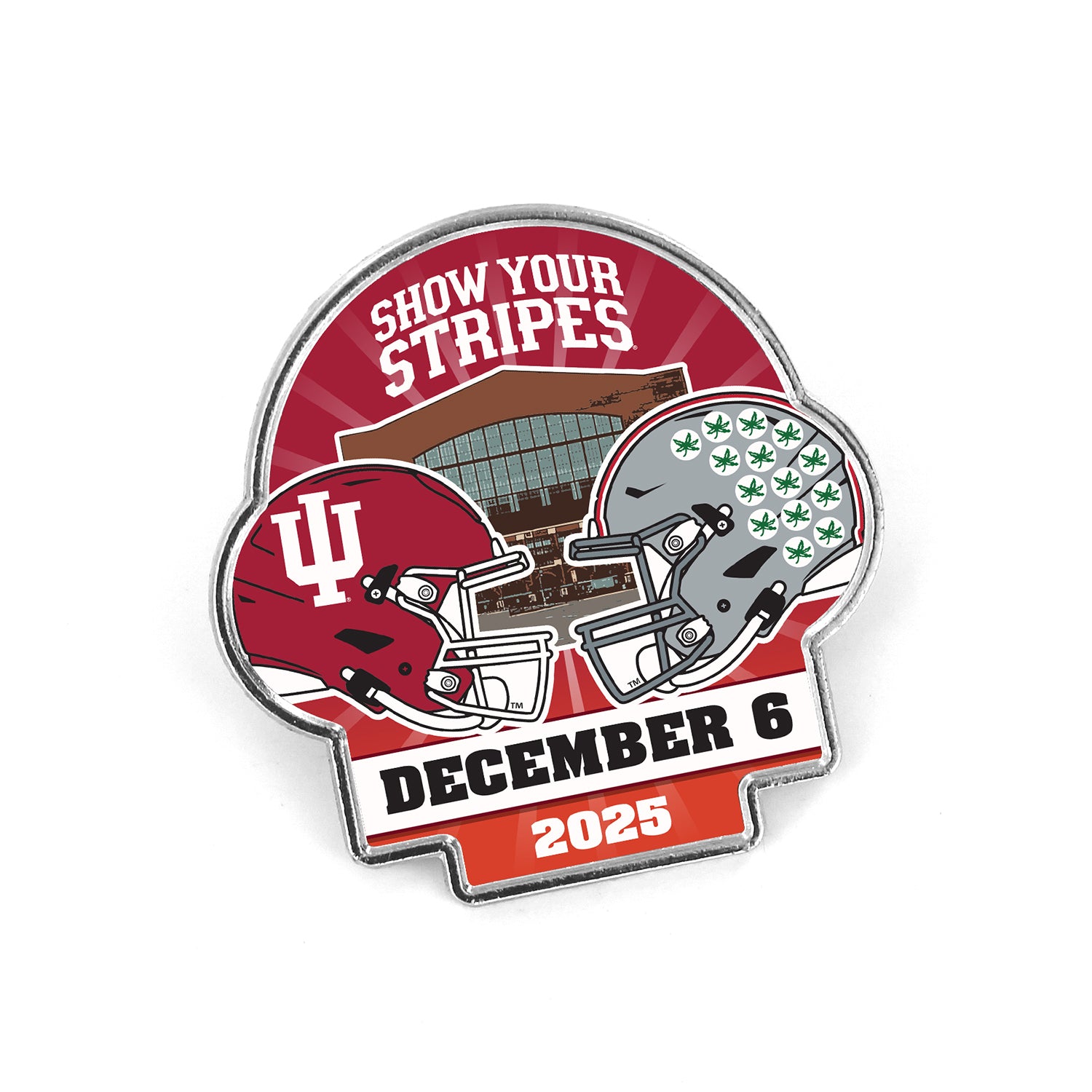 Indiana Hoosiers Big 10 Championship Matchup Hat Pin