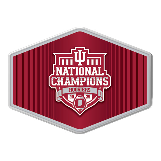 Indiana Hoosiers Aminco 2025 College Football Playoff Champs Crest Hatpin - Front View