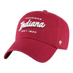 Ladies Indiana Hoosiers Sidney Wordmark Crimson Adjustable Hat - Front View