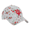 Ladies Indiana Hoosiers Bouquets Grey Adjustable Hat - Front Right View