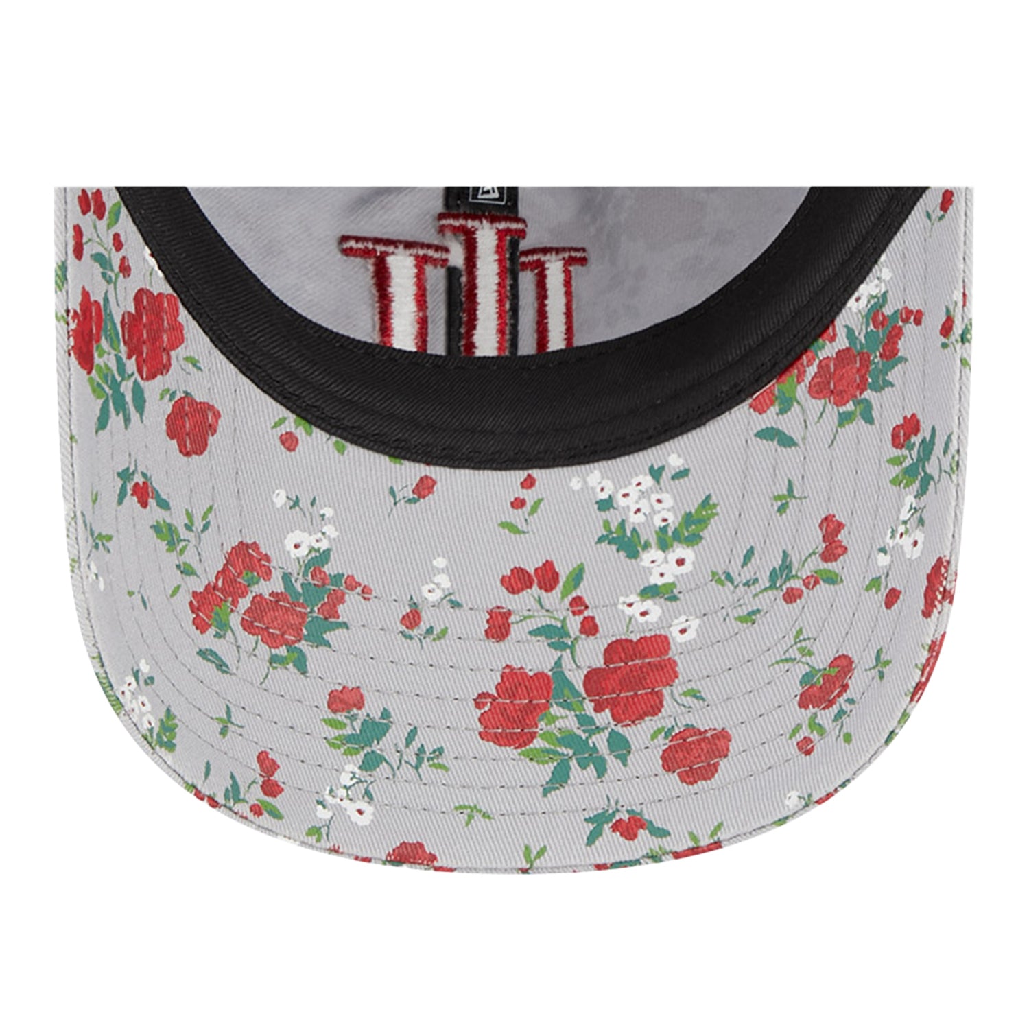 Ladies Indiana Hoosiers Bouquets Grey Adjustable Hat - Bottom View