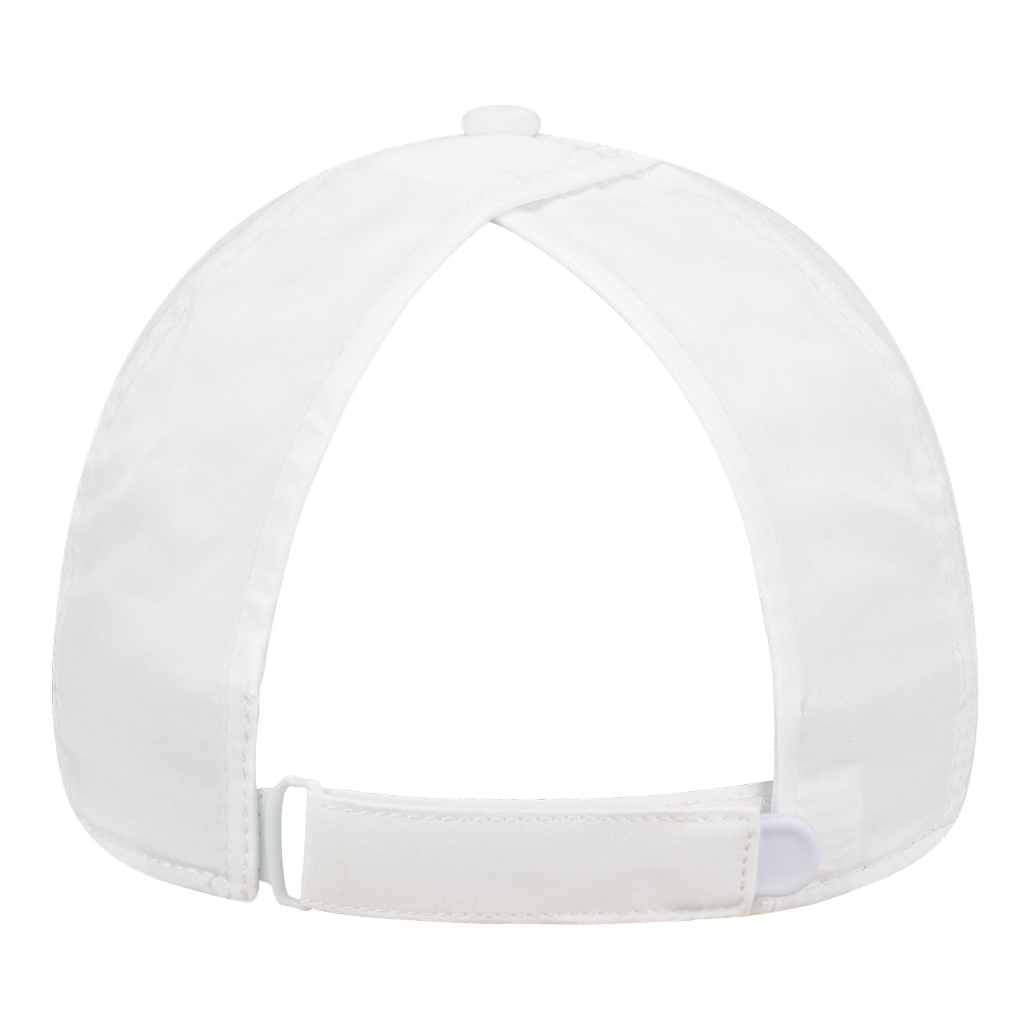 Indiana Hoosiers Ladies Functional Pony Tail White Hat - Back View