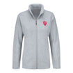 Ladies Indiana Hoosiers Aruba Grey Heather Full Zip Jacket - Front View