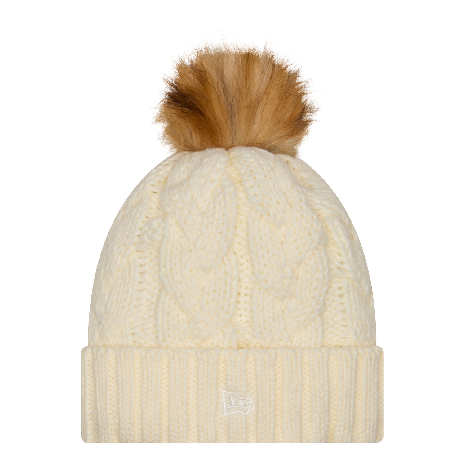 Indiana Hoosiers New Era Ladies Fur Pom Beanie - Back View