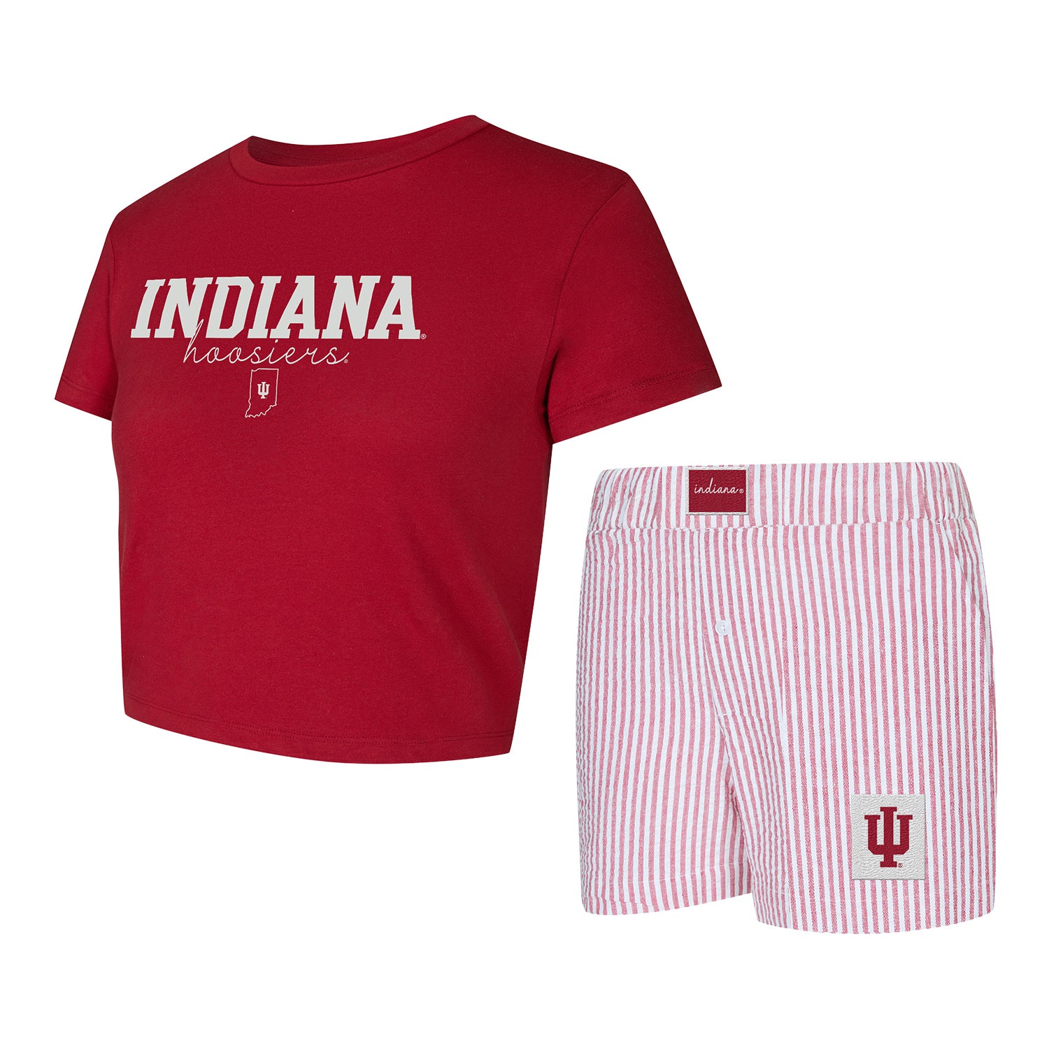 Indiana Hoosiers Women's 2 Piece Pajama Set - Full View