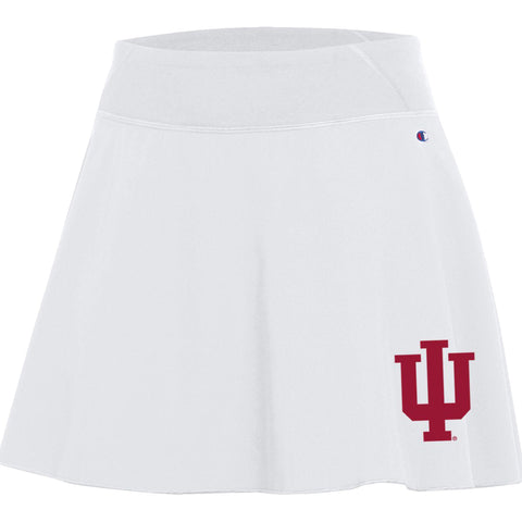 Ladies Indiana Hoosiers Fan White Skirt - Front View