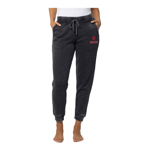Ladies Indiana Hoosiers Campus Charcoal Sweatpants - Front View