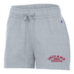 Ladies Indiana Hoosiers Powerblend® Wordmark Grey Shorts - Front View