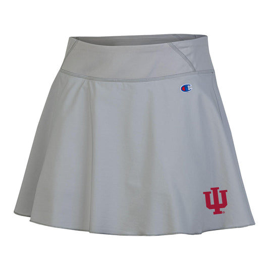 Ladies Indiana Hoosiers Fan Grey Skort - Front View