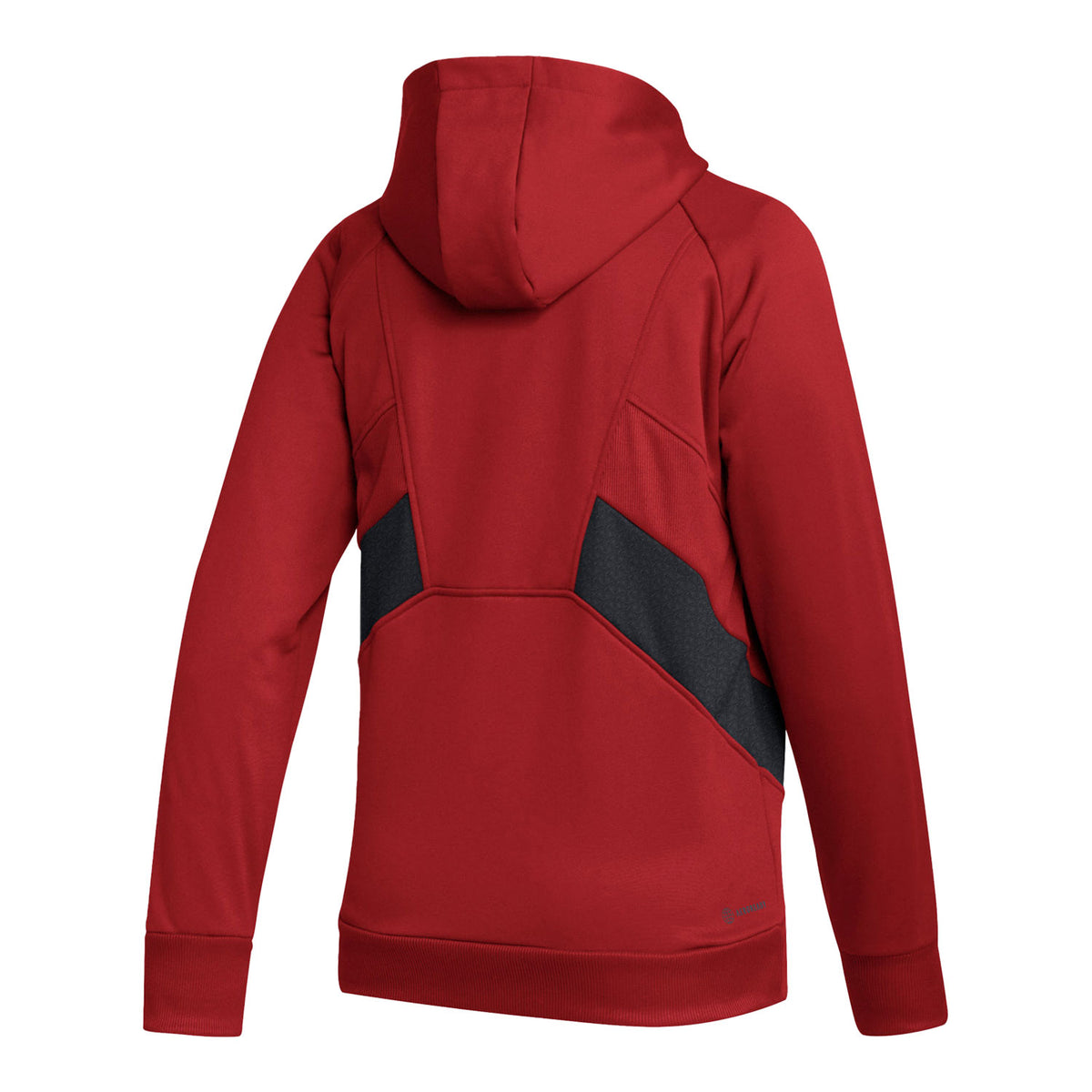 Ladies Indiana Hoosiers Adidas Pickup Crimson Hooded Sweatshirt - Back View