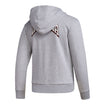 Ladies Indiana Hoosiers Adidas In The Groove Grey Full Zip Hooded Sweatshirt - Back View