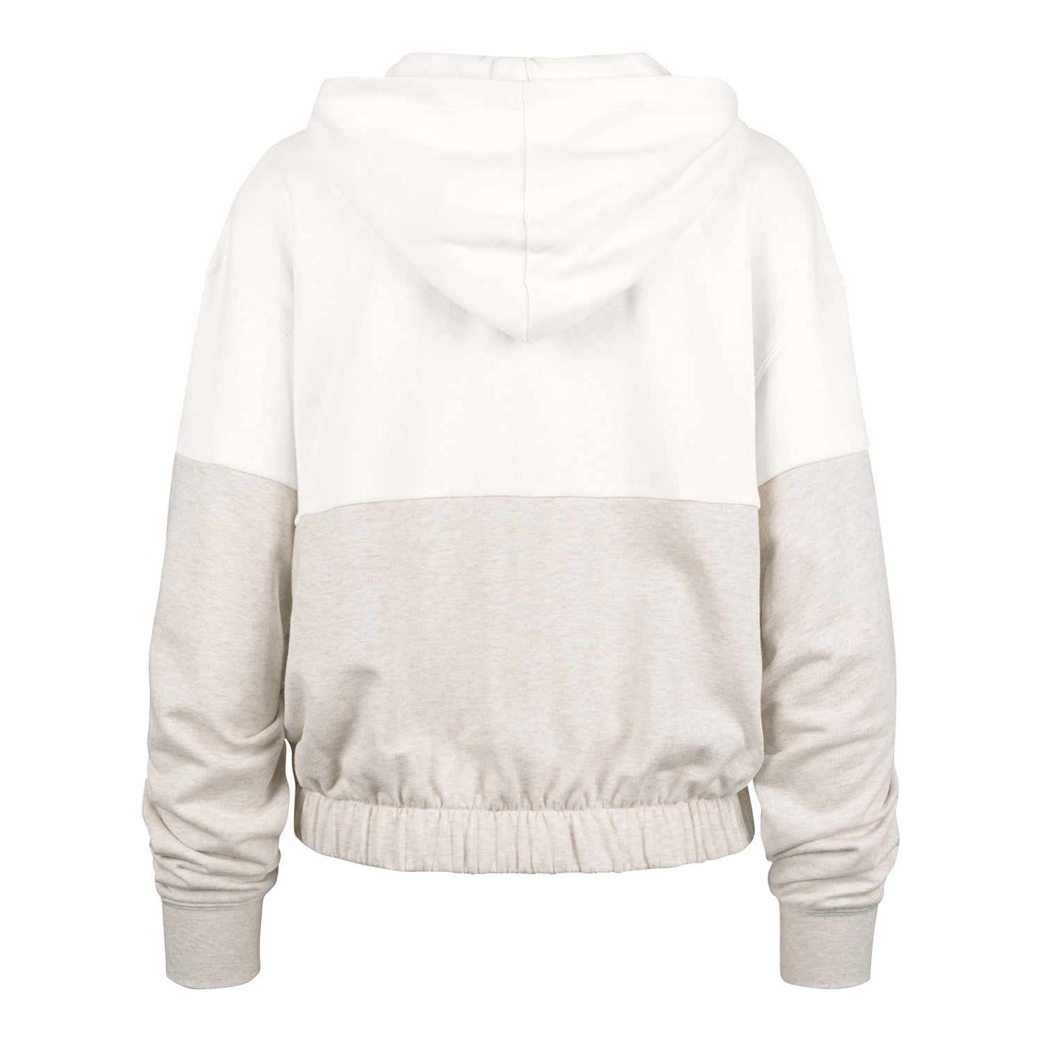 Ladies Indiana Hoosiers Bonita Boca Terry Cream Hooded Sweatshirt - Back View