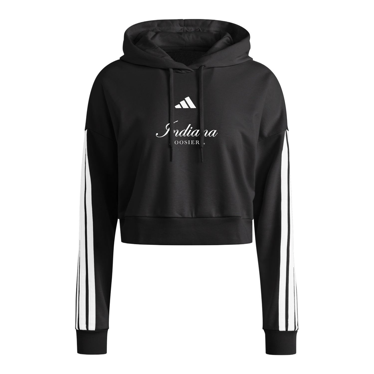 Indiana Hoosiers Adidas Ladies Campus Queen Hooded Sweatshirt - Front View