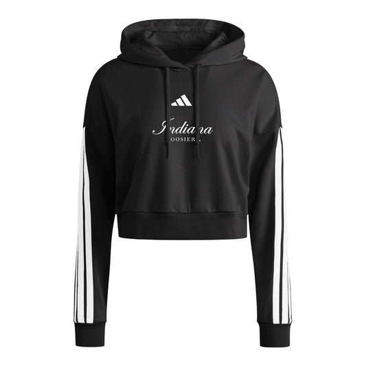 Indiana Hoosiers Adidas Ladies Campus Queen Hooded Sweatshirt - Front View