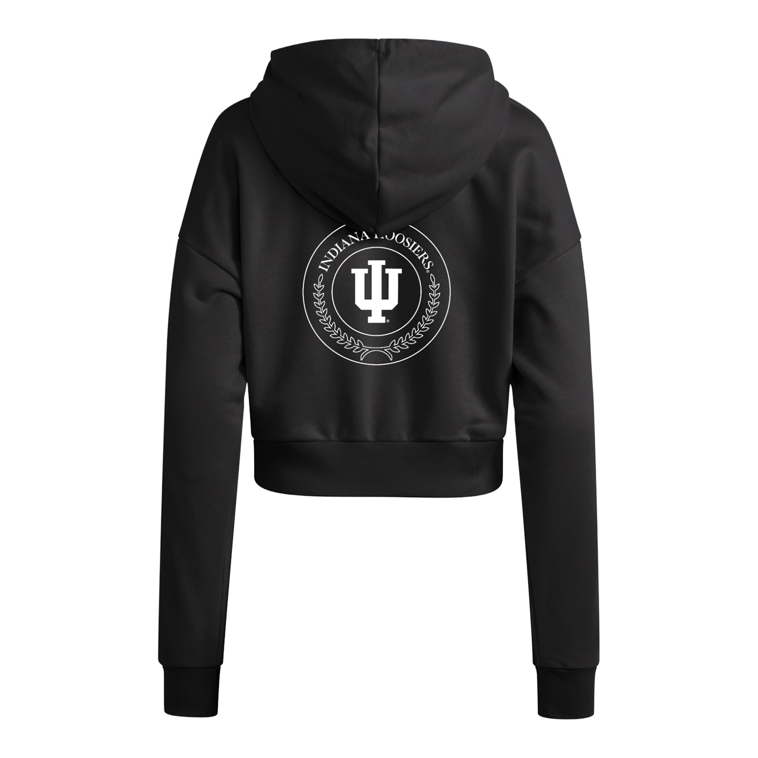 Indiana Hoosiers Adidas Ladies Campus Queen Hooded Sweatshirt - Back View