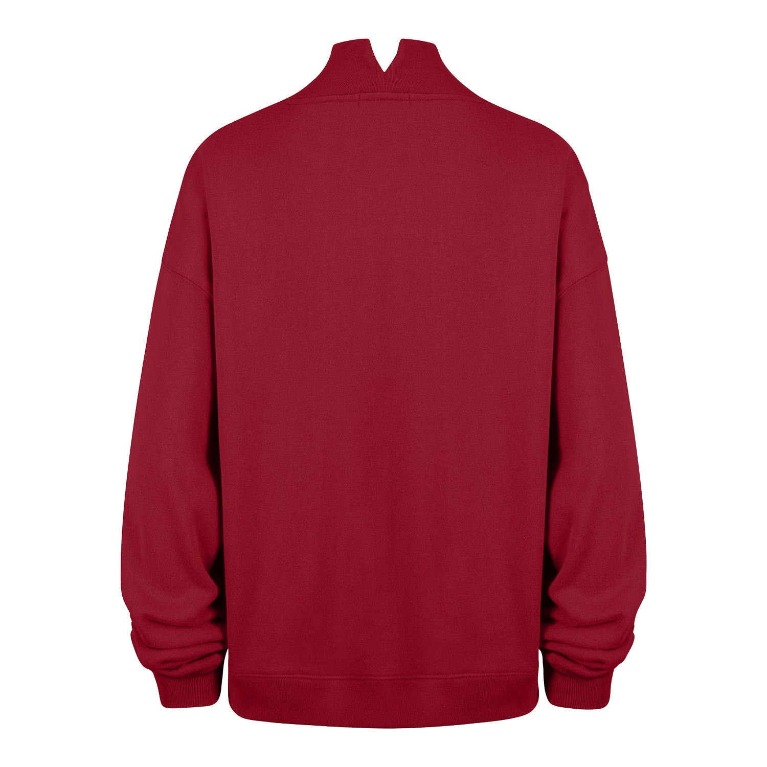 Indiana Hoosiers 47 Brand Vantage Mock Neck Red Pullover - Back View
