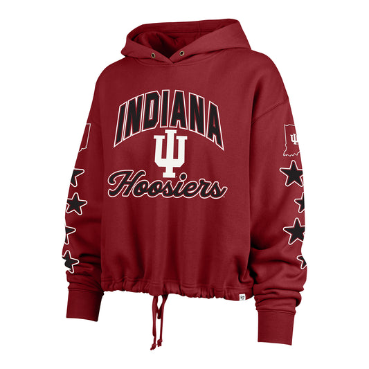 Indiana Hoosiers 47 Brand Starry Eyed Red Hoodie - Front View
