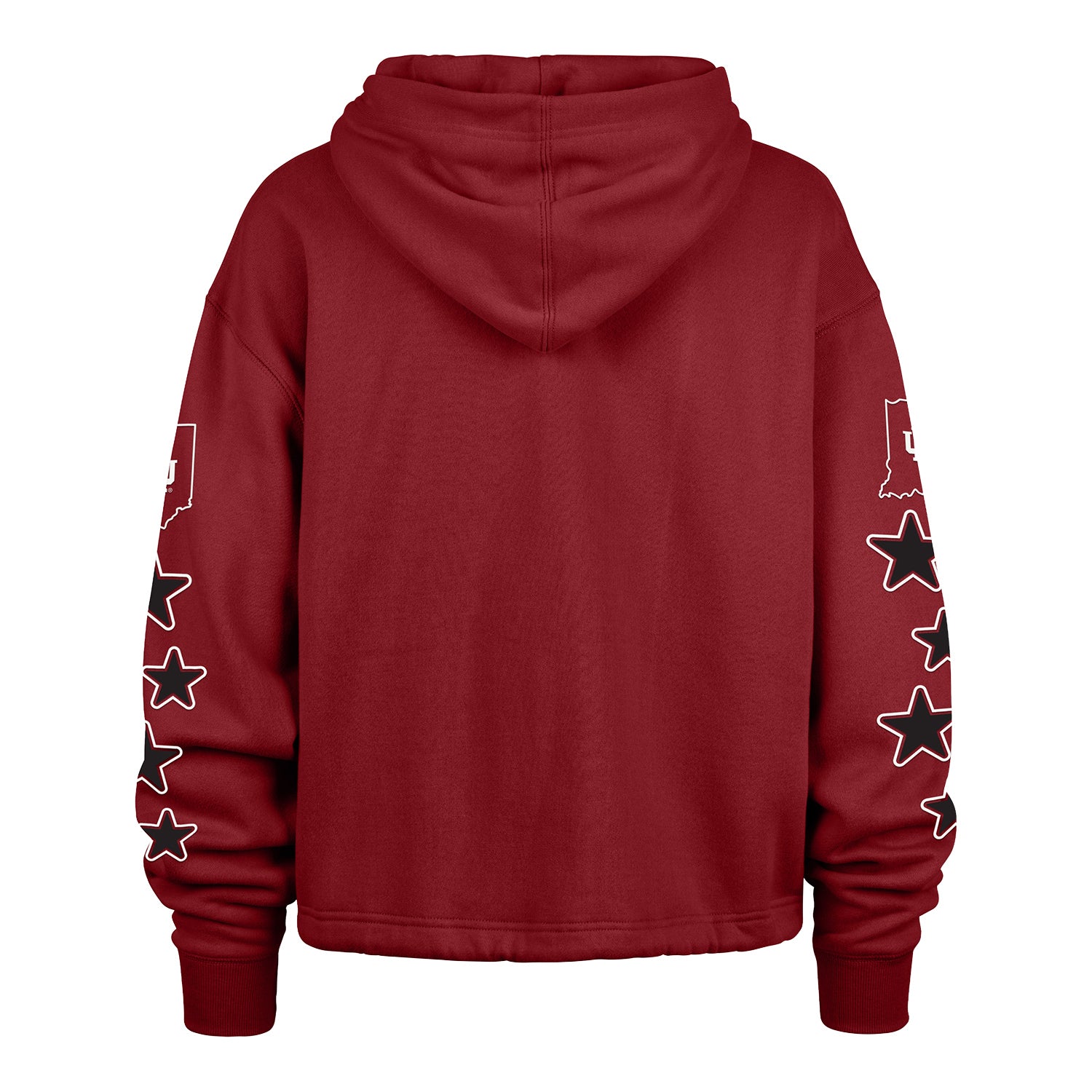 Indiana Hoosiers 47 Brand Starry Eyed Red Hoodie - Back View