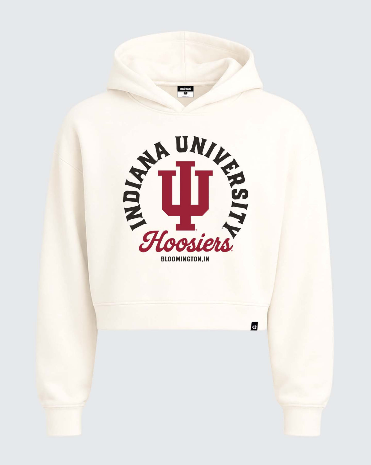 Women's Charlie Hustle Cropped Arched Wordmark Hoodie - Front view