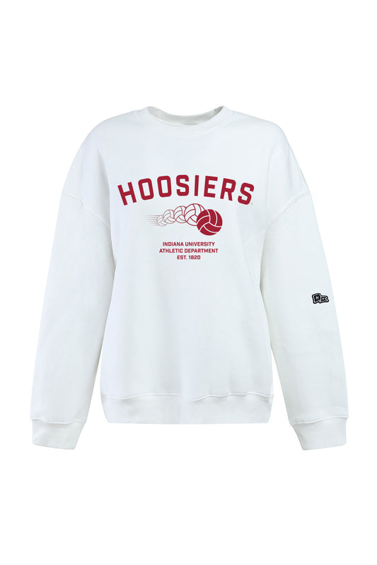 Indiana Hoosiers Volleyball Established Wordmark Crewneck - Front View