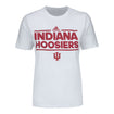 Ladies Indiana Hoosiers Adidas Pregame White T-Shirt - Front View