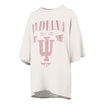 Ladies Indiana Hoosiers Davidson Oversized White T-Shirt - Front View