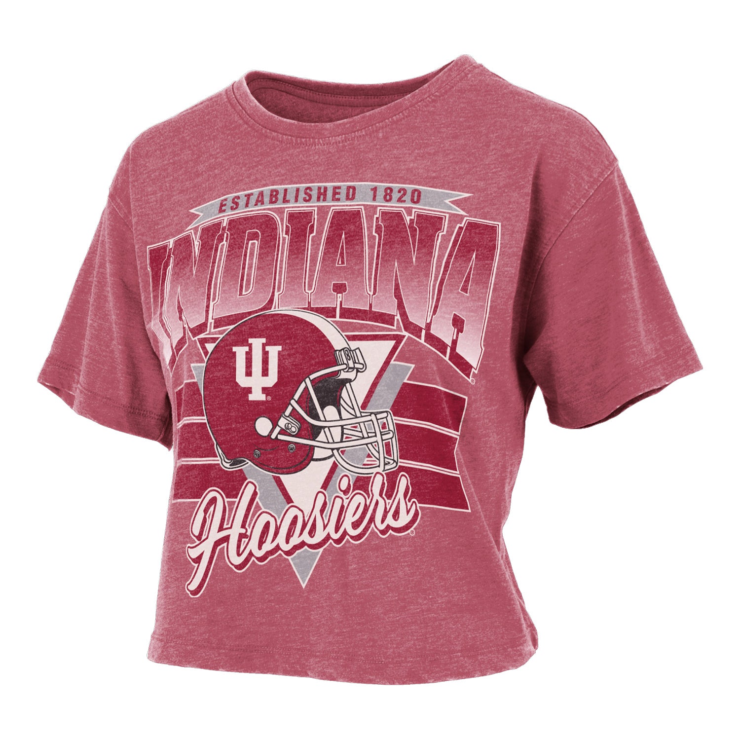 Indiana Hoosiers Short Sleeve Ladies Vintage Football T-Shirt - Front View