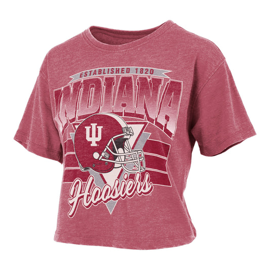 Indiana Hoosiers Short Sleeve Ladies Vintage Football T-Shirt - Front View