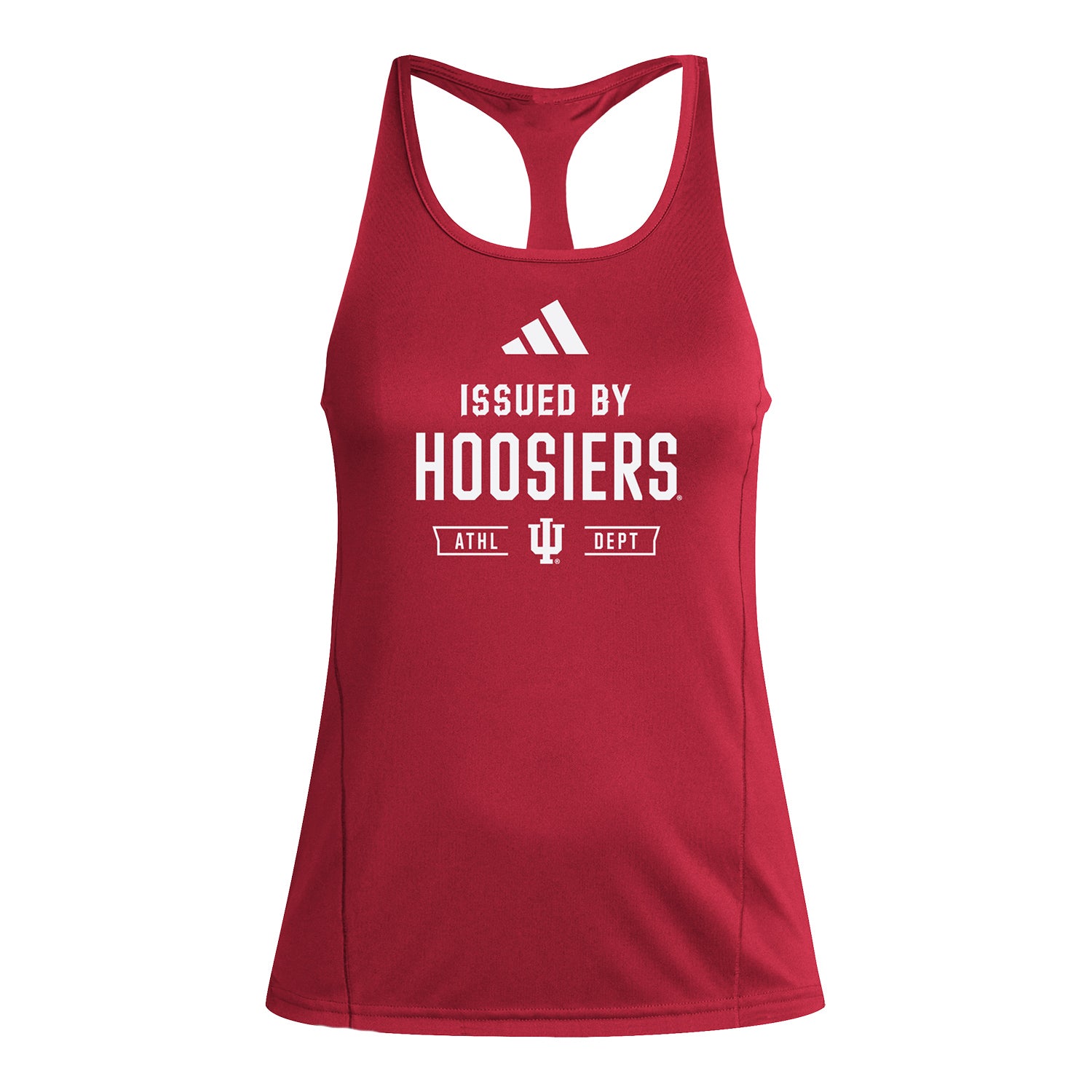 Indianas Hoosiers Adidas Ladies Red Tank Top - Front View