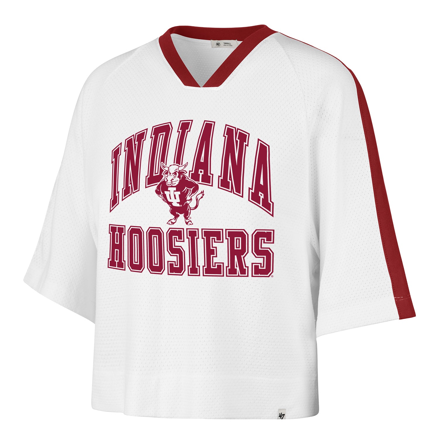 Indiana Hoosiers 47 Brand Raglan White T-Shirt - Front View