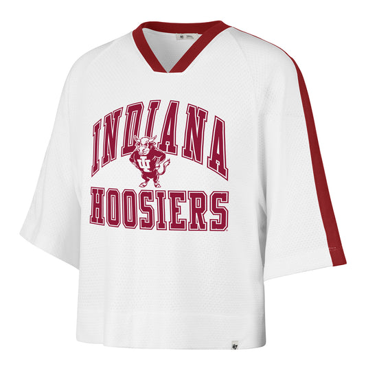 Indiana Hoosiers 47 Brand Raglan White T-Shirt - Front View