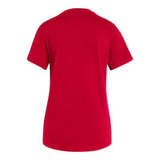 Indiana Hoosiers adidas Stacked Red T-Shirt - Back View