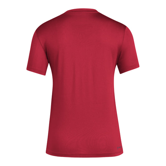 Indiana Hoosiers Adidas Ladies Red Volleyball T-Shirt - Back View