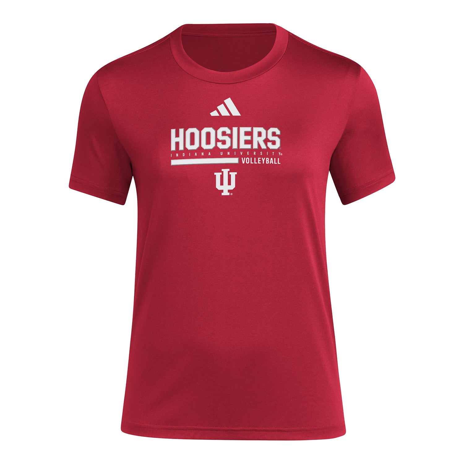 Indiana Hoosiers Adidas Ladies Red Volleyball T-Shirt - Front View