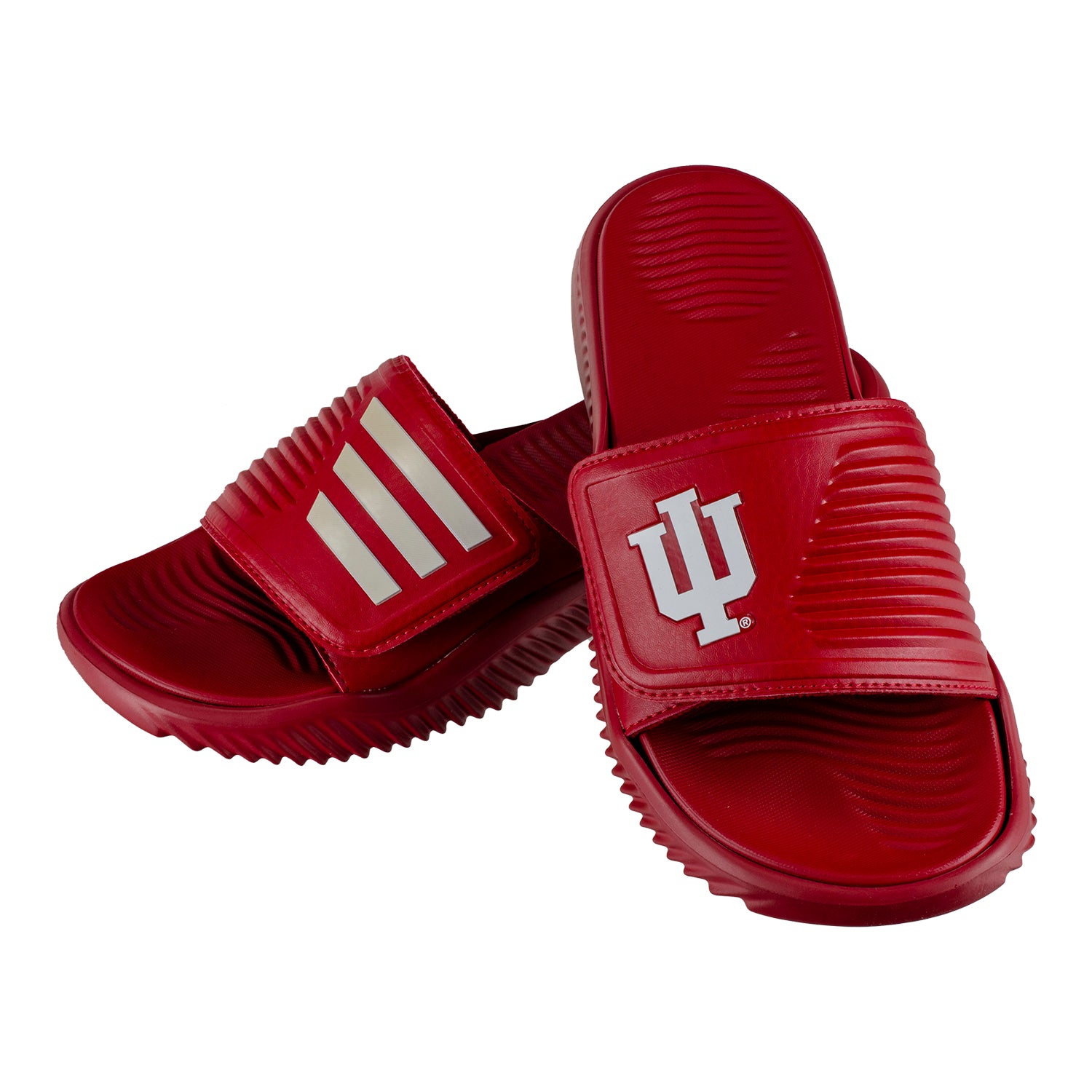 Indiana Hoosiers Adidas Alphabounce Crimson Slides - Style View