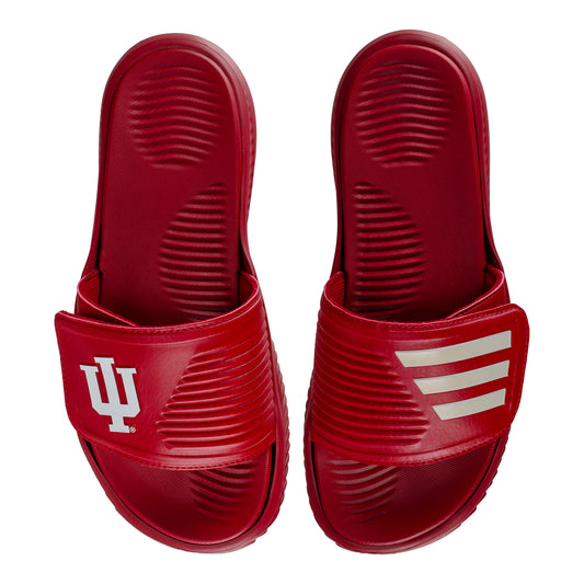 Indiana Hoosiers Adidas Alphabounce Crimson Slides - Full View