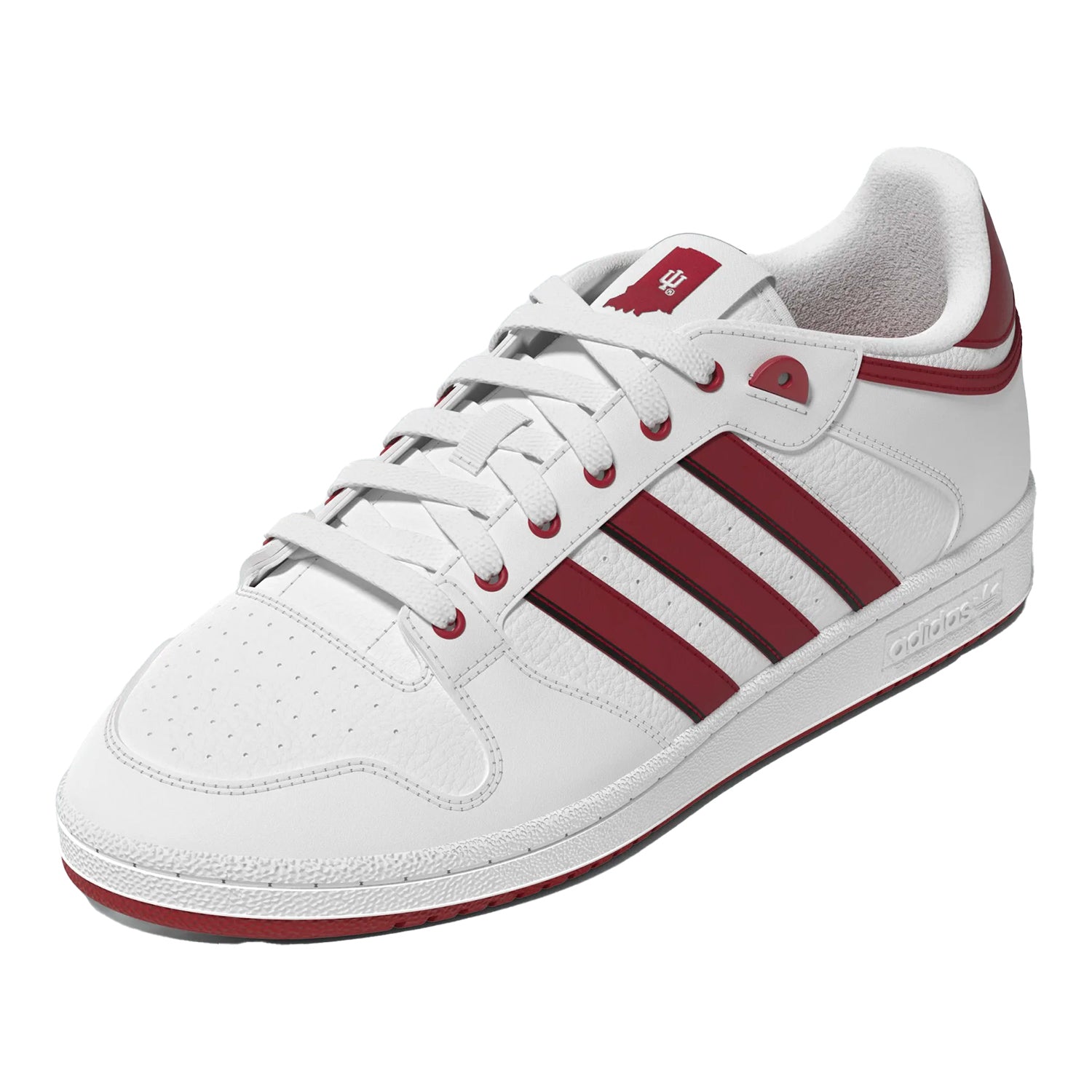 Indiana Hoosiers Adidas Centennial White Shoes - Lace View