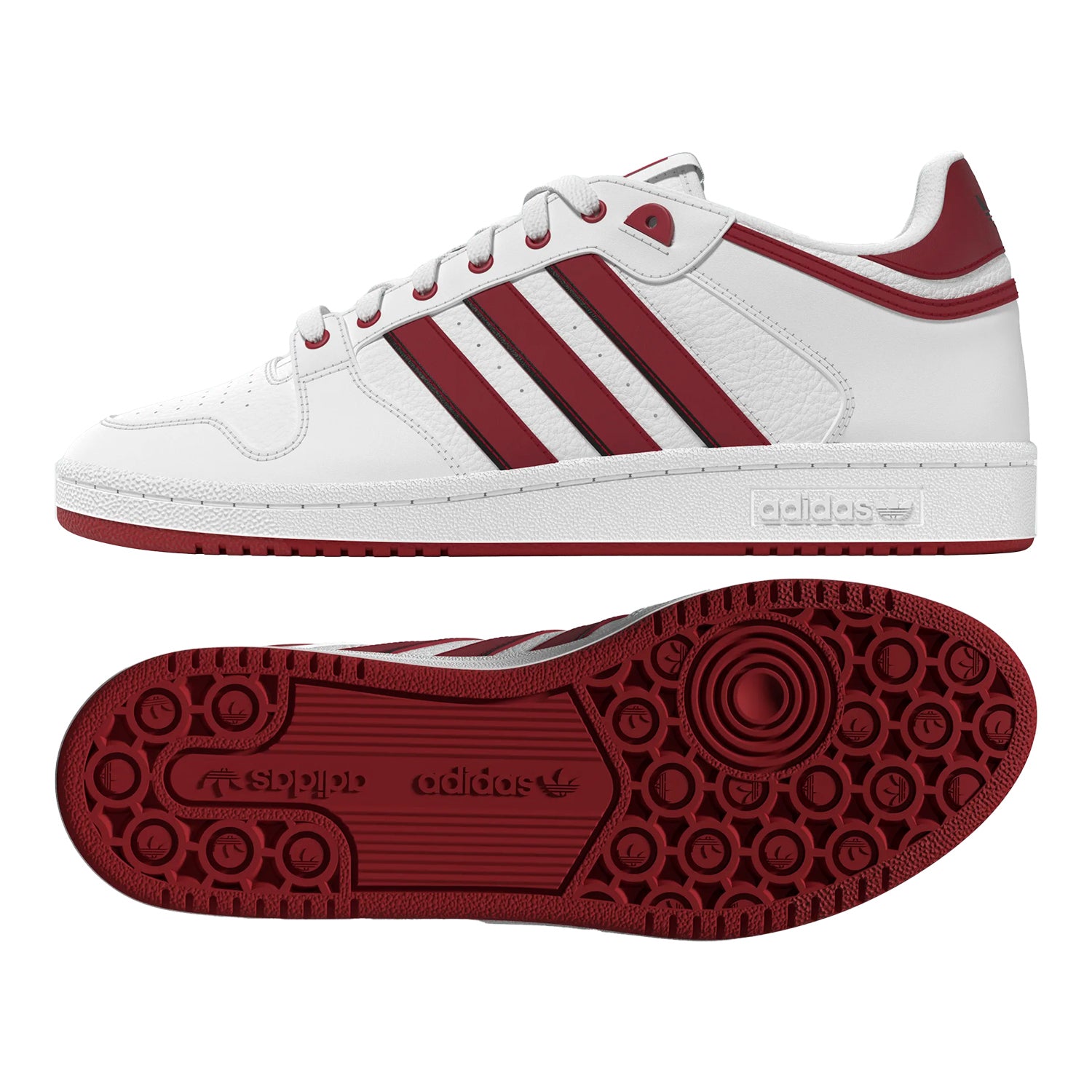 Indiana Hoosiers Adidas Centennial White Shoes - Full View